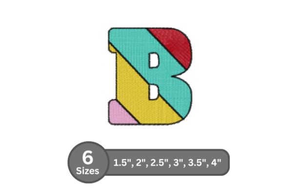 Candy Stripe Alphabet -B: A Bold and Playful Design
