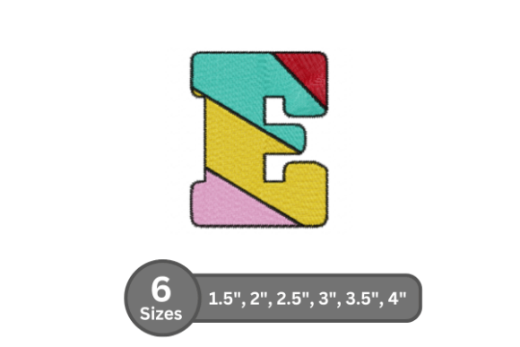 Candy Stripe Alphabet - E: A Versatile Embroidery Font