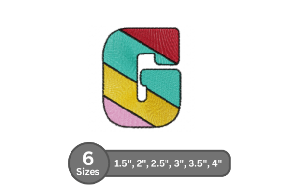Candy Stripe Alphabet - G: A Festive Embroidery Gem