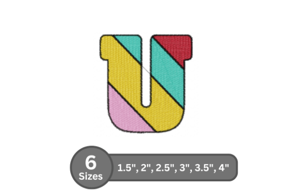 Candy Stripe Alphabet -U: A Festive Touch for Holiday Creations