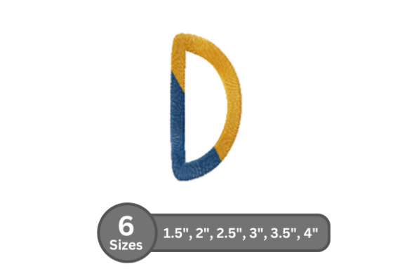 Chalk Split Alphabet - D: A Stylish Embroidery Font