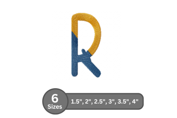 Chalk Split Alphabet -R: A Versatile Embroidery Font