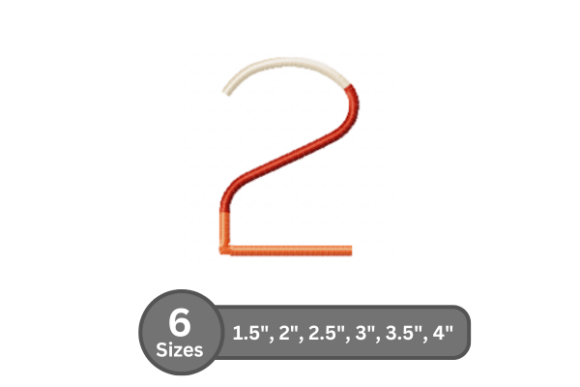 Color Bar Number -2: A Premium Embroidery Font