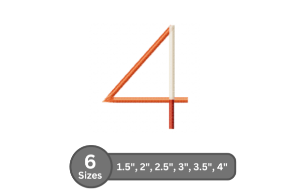 Color Bar Number -4: A Versatile Embroidery Font