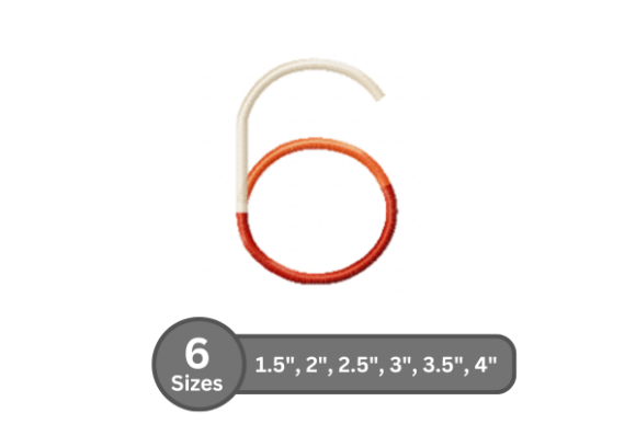 Color Bar Number -6: A Versatile Embroidery Font