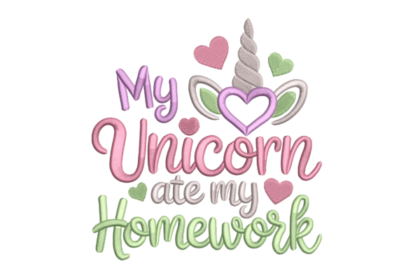 My Unicorn Ate My Homework: A Fun, Playful Design