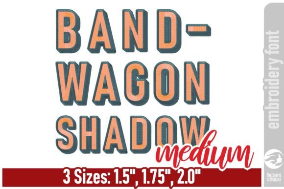 Review: Bandwagon Shadow Embroidery Font - M