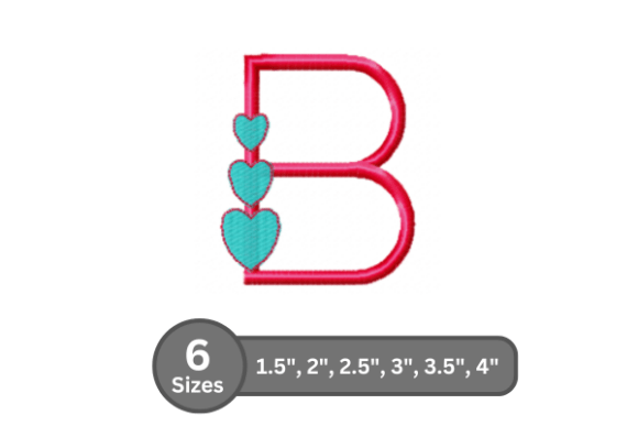 Reviewing Candy Heart Alphabet- B for Gift Embroidery