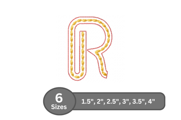Rope Twist Alphabet - R: A Festive Embroidery Choice