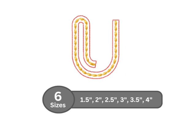 Rope Twist Alphabet - U: A Festive Touch for Holiday Creations
