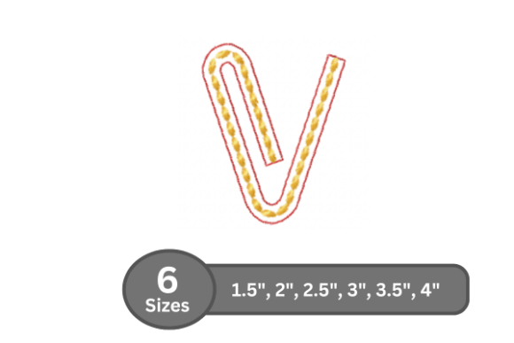Rope Twist Alphabet - V: A Stylish Embroidery Font