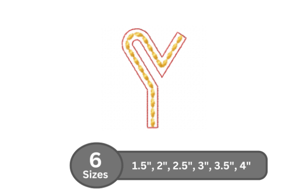 Rope Twist Alphabet -Y: A Festive Embroidery Choice