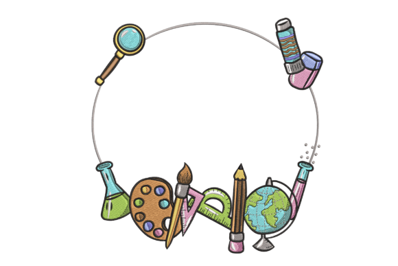 Science and Art Circle Frame: A Versatile Design