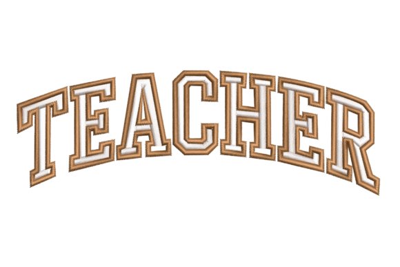 Teacher Varsity Block: A Premium Embroidery Choice